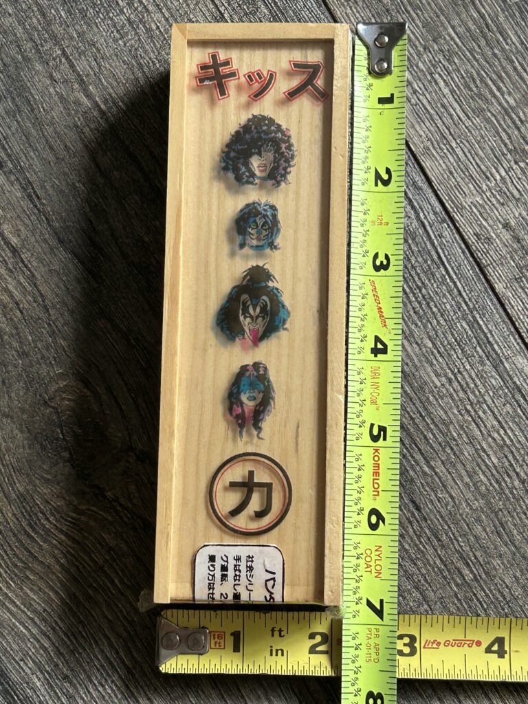 KISS Dominoes Set Japan Japanese Wood Box 6 1/2" SEALED Vintage Kiss Memorabilia
