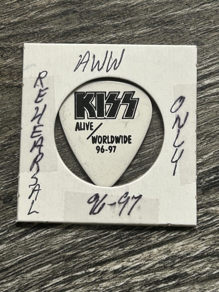 KISS Guitar Pick PAUL STANLEY Alive Worldwide Rehearsal Reunion Tour Vintage