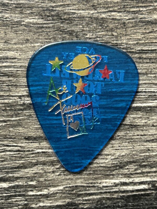 KISS Guitar Pick ACE FREHLEY Farewell Tour Boise Idaho Trans Blue Vintage Kiss