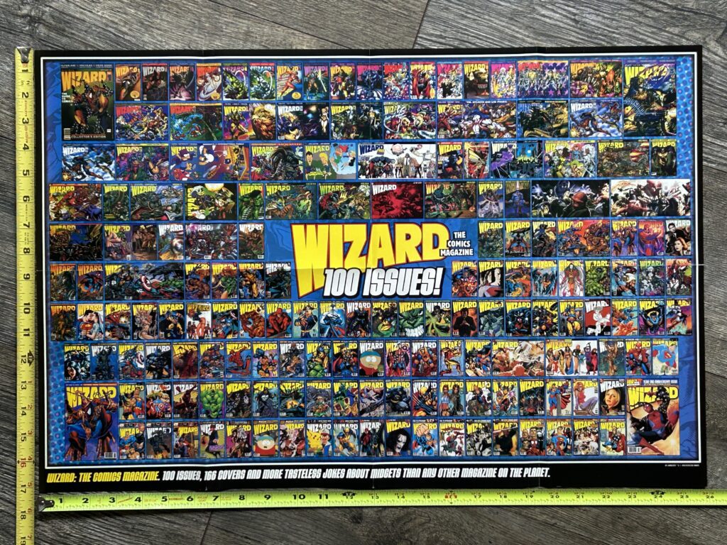 KISS Poster Centerfold Psycho Circus Wizard Comic Magazine 100 Issues Marvel DC