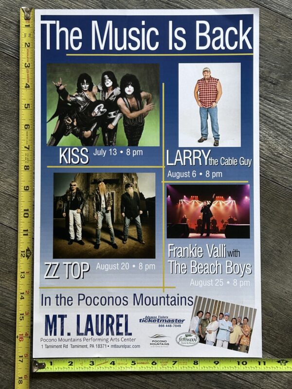 KISS Concert Poster Hottest Show Tour Mt Laurel Poconos Vintage Kiss Memorabilia