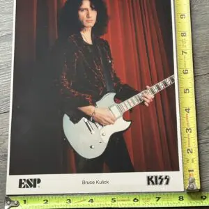KISS Photo BRUCE KULICK ESP Guitar Promo 8x10.5 Vintage Kiss Memorabilia