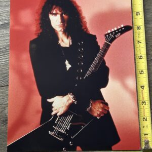 KISS Photo BRUCE KULICK ESP Guitar Explorer 8x10.5 Vintage Kiss Memorabilia