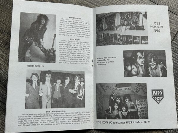 KISS Program 4th NY Kiss Convention Richie Scarlet John Regan 1990 Vintage Kiss