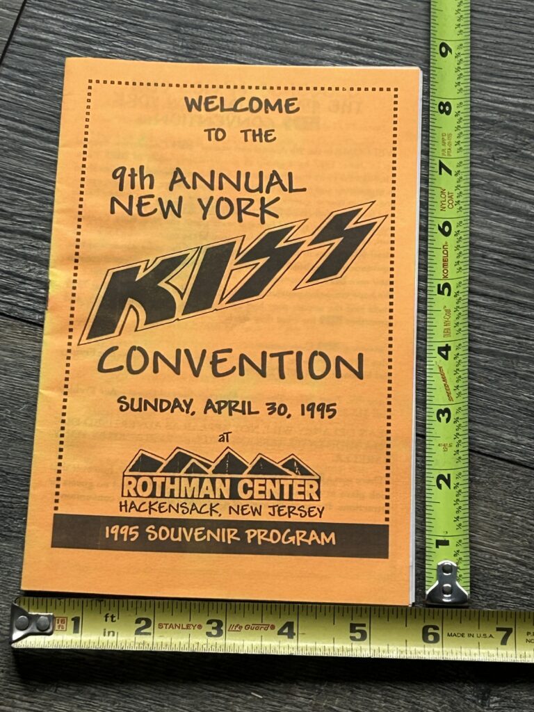 KISS Program 9th NY Kiss Convention VINNIE VINCENT Wicked Lester 1995 Vintage