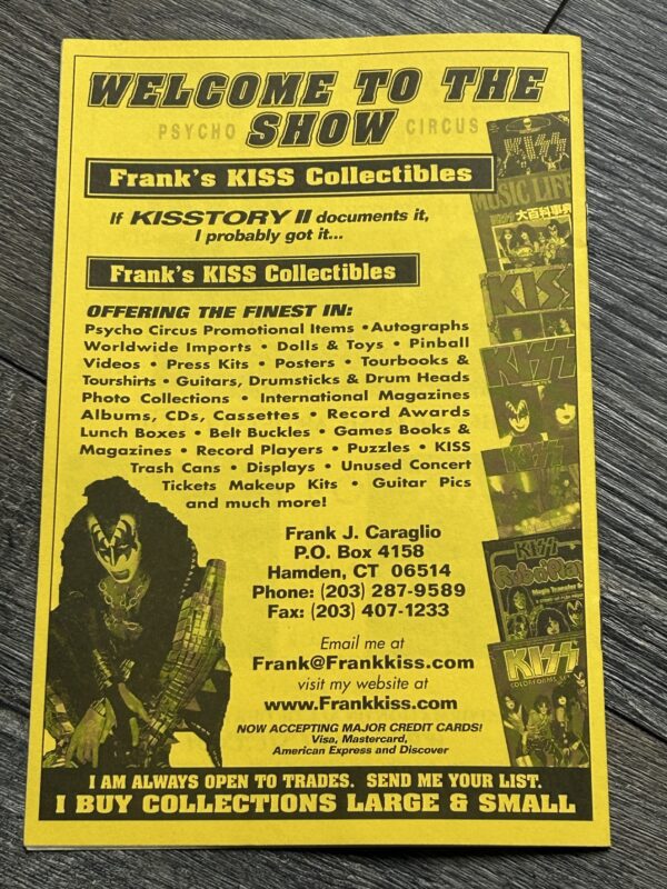 KISS Program 13th NY Kiss Convention MARK ST. JOHN Scarlet 1999 Vintage Kiss