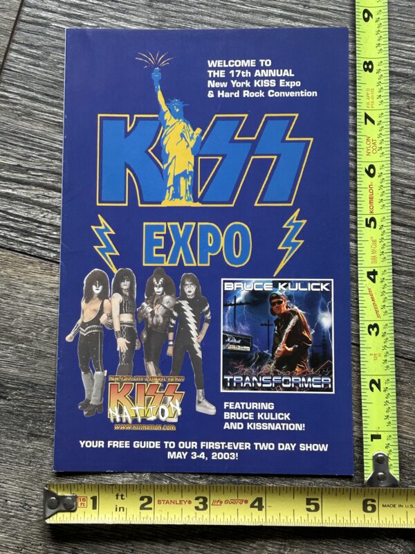 KISS Program 17th NY Kiss Convention BILL AUCOIN Kulick Ken Kelly 2003 Vintage