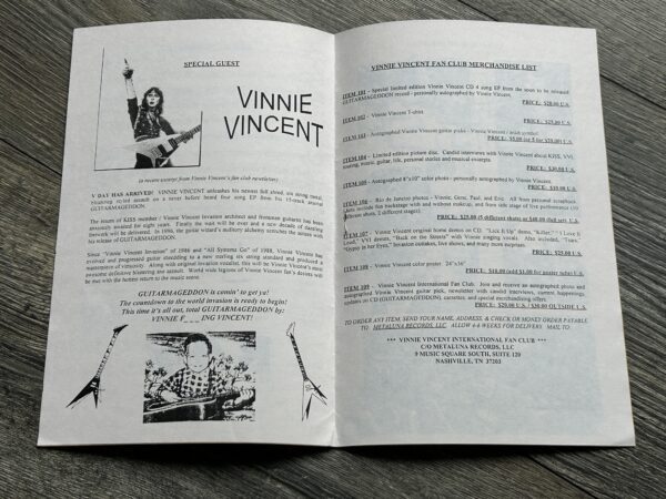 KISS Program 3rd Atlanta Kiss Convention Expo VINNIE VINCENT 1996 Vintage Kiss