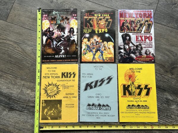 KISS Program NY Kiss Convention Lot 1992 1997 1999 2005 2007 2008 Vintage Kiss