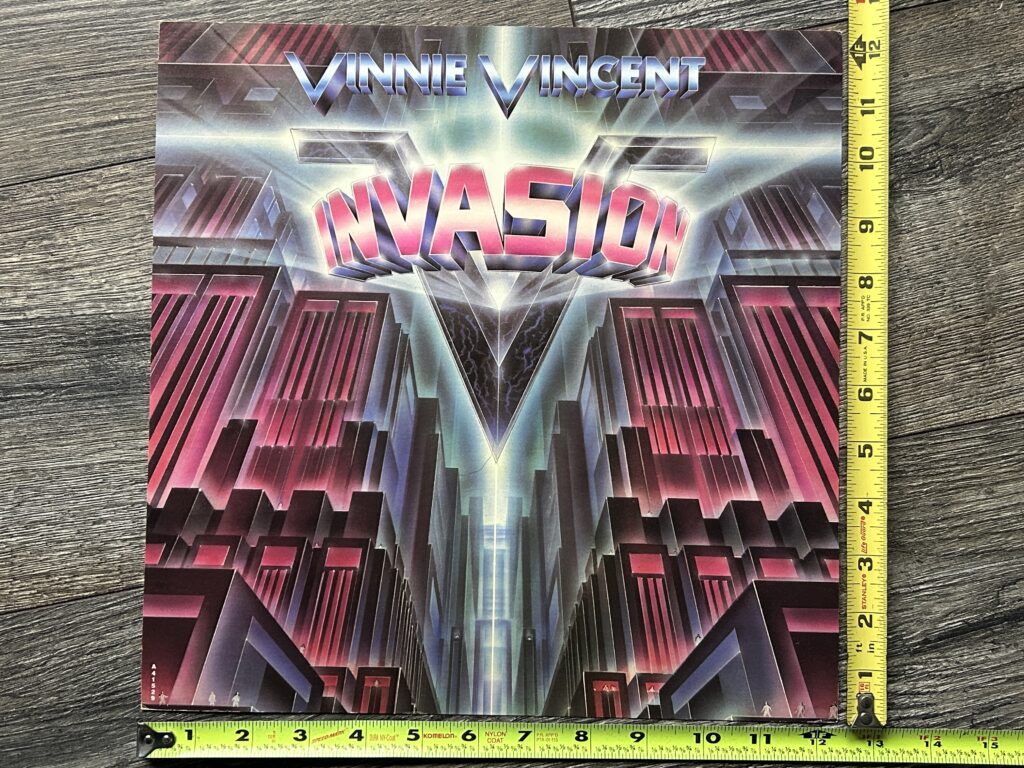 KISS Promo Flat Store Display VINNIE VINCENT INVASION 12x12 Vintage Kiss