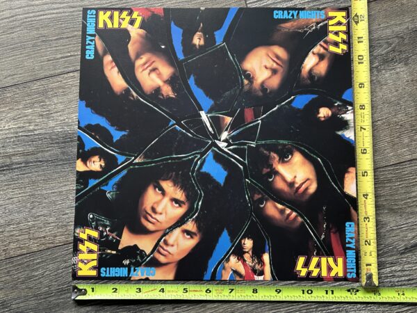 KISS Promo Flat Store Display CRAZY NIGHTS 12x12 Mini Poster 1987 Vintage Kiss