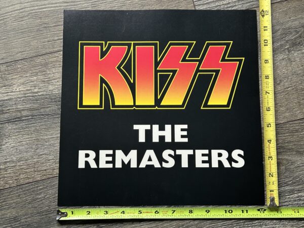 KISS Promo Flat Store Display THE REMASTERS 2sided 1997 Vintage Kiss Aucoin