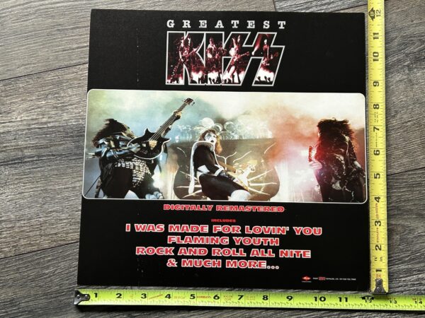 KISS Promo Flat Store Display GREATEST KISS 12x12 2side Mini Poster Vintage Kiss