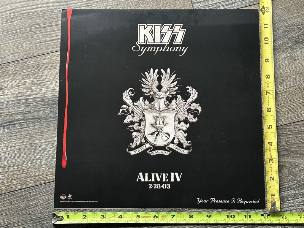 KISS Promo Flat Store Display KISS SYMPHONY Alive IV Mini Poster Vintage Kiss