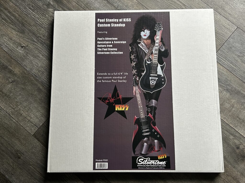 KISS Standup PAUL STANLEY Silvertone Guitar Life Sized 6FT Sealed Vintage Kiss