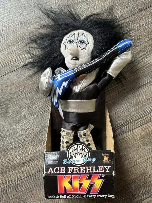 KISS Bean Bag Figure Toy ACE FREHLEY in Box w/ Tag 1998 Vintage Kiss Memorabilia