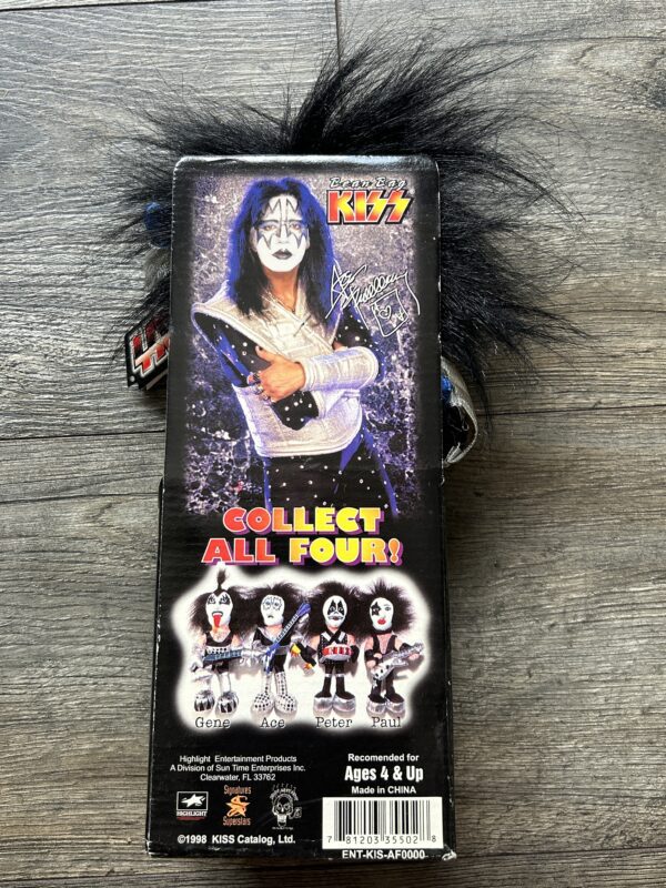 KISS Bean Bag Figure Toy ACE FREHLEY in Box w/ Tag 1998 Vintage Kiss Memorabilia