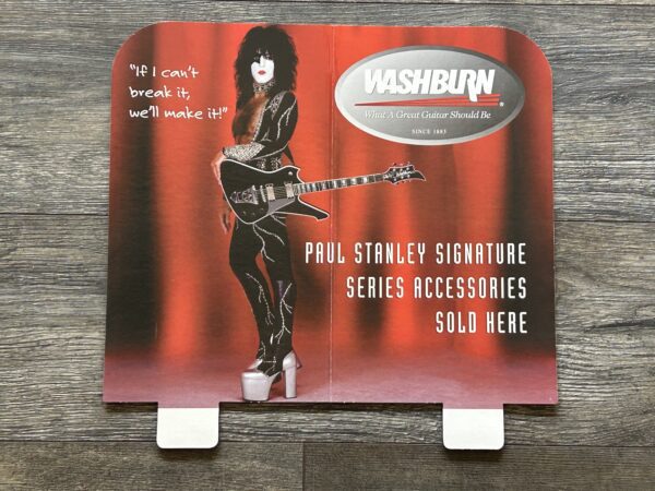 KISS Store Display PAUL STANLEY Washburn Guitar Accessories 13x15 Vintage Kiss