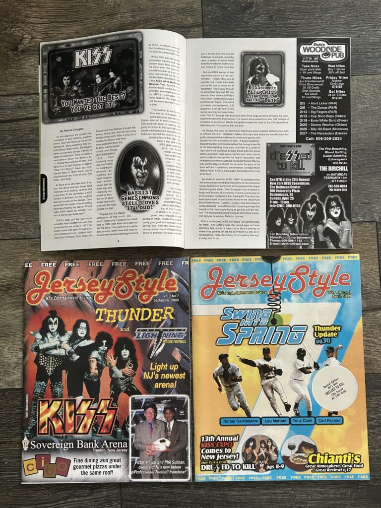 KISS Magazine Jersey Style Farewell Tour NJ Concert & More 3pc Lot Vintage Kiss