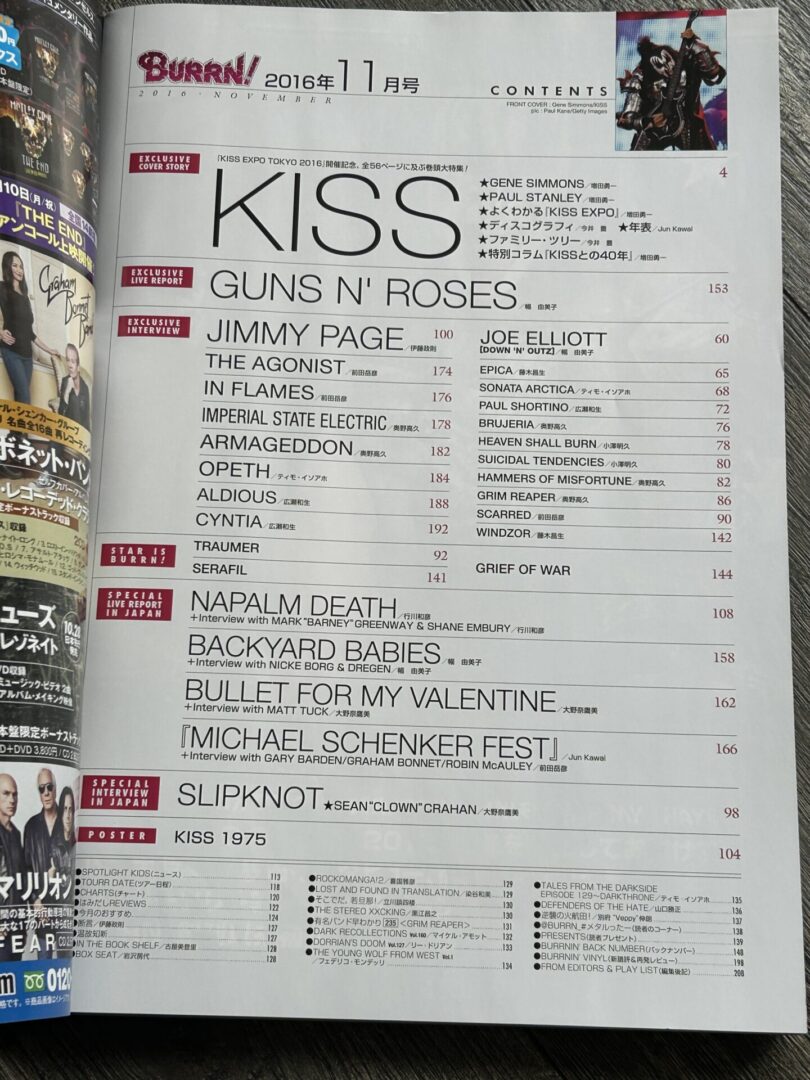 KISS Magazine BURRN Nov 2016 Vintage Kiss 1975 Centerfold Poster Japan Japanese - Image 2