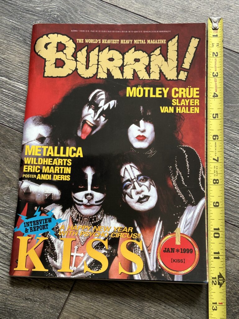 KISS Magazine BURRN Jan 1999 Psycho Circus Japan Japanese Vintage Kiss