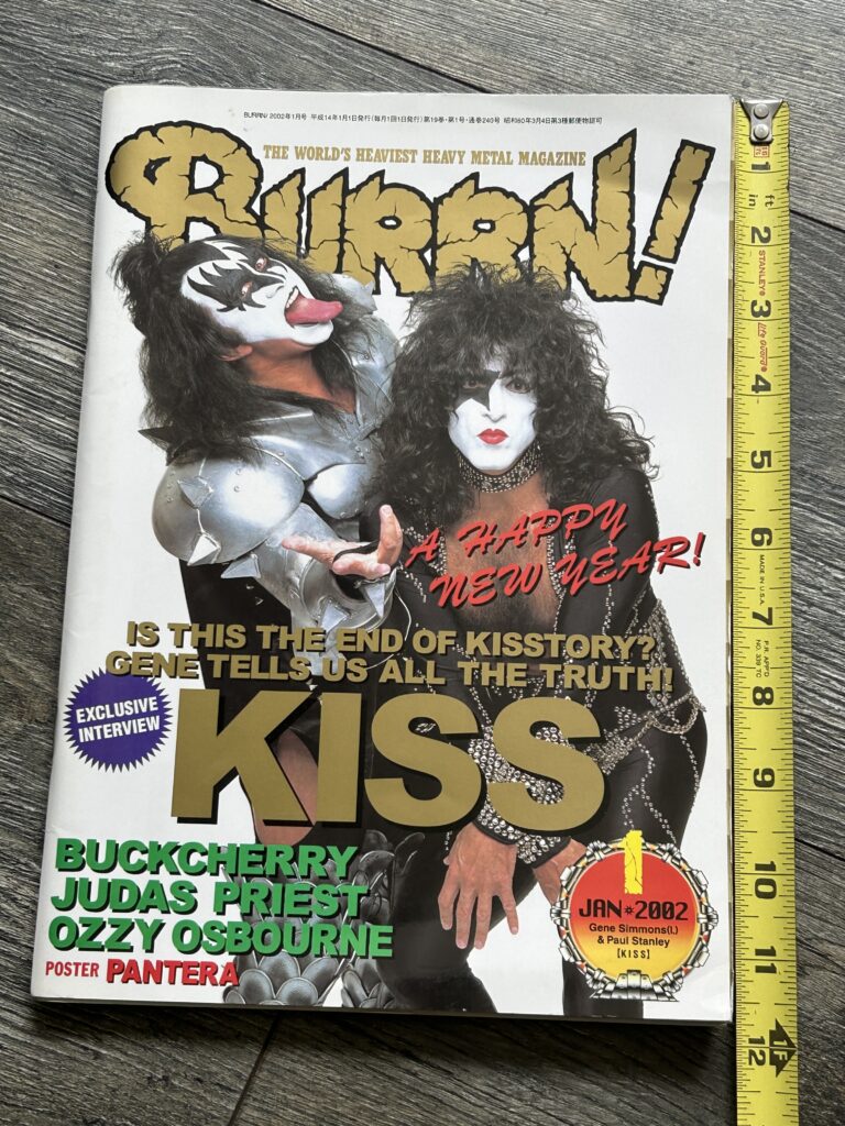 KISS Magazine BURRN Jan 2002 Gene Simmons Stanley Japan Japanese Vintage Kiss