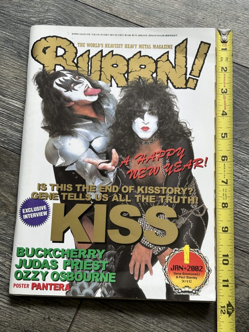 KISS Magazine BURRN Jan 2002 Gene Simmons Stanley Japan Japanese Vintage Kiss
