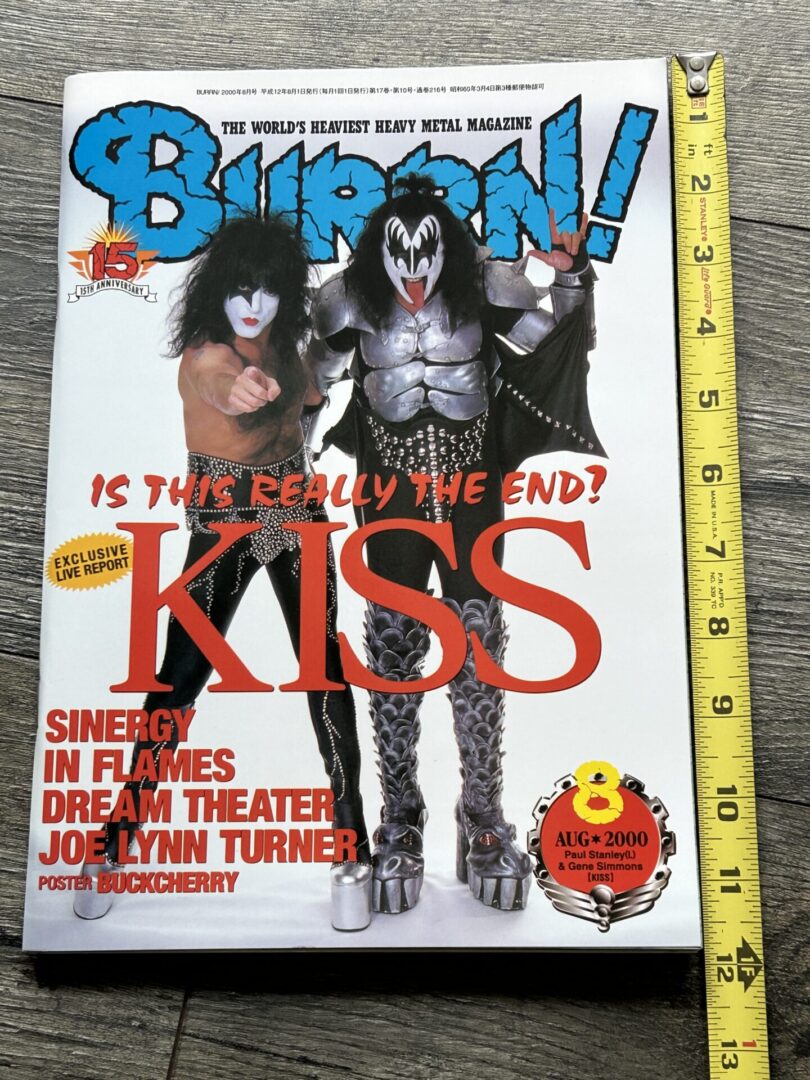KISS Magazine BURRN Aug 2000 Farewell Tour Japan Japanese Paul Gene Vintage Kiss