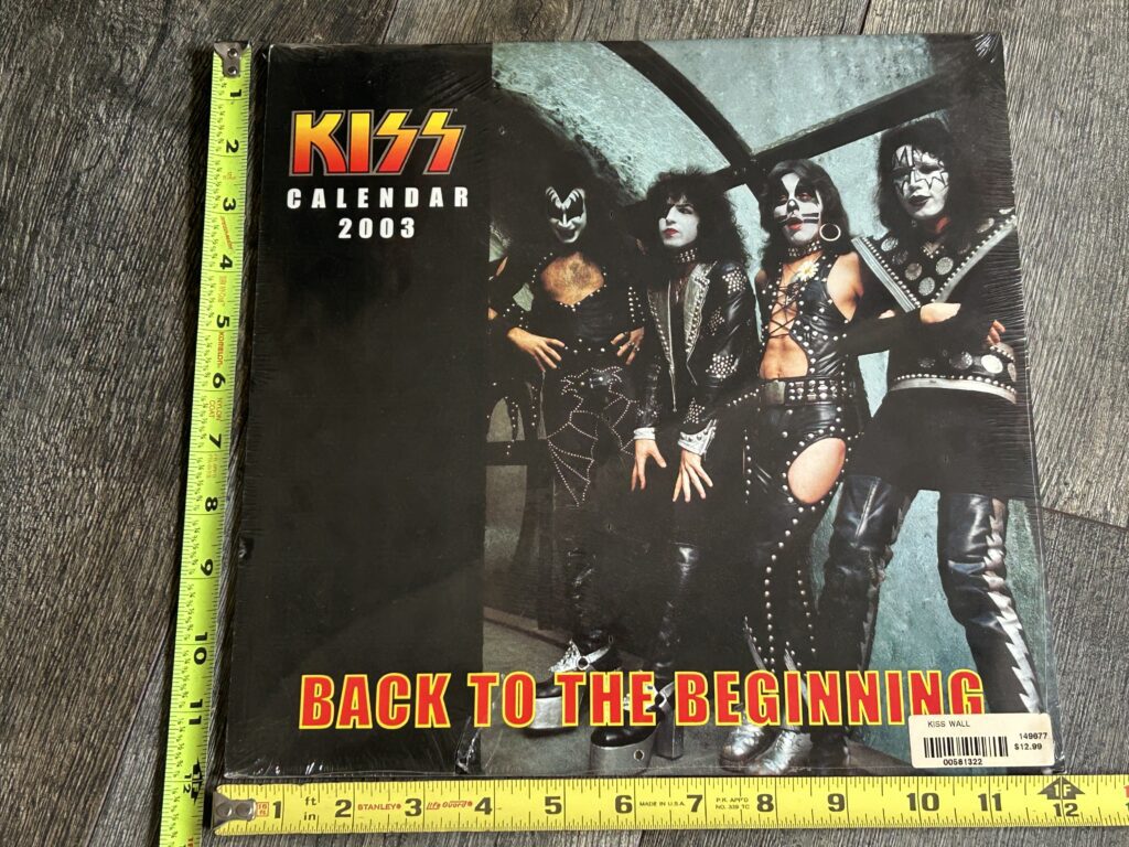 KISS Calendar 2003 SEALED Vintage Kiss Memorabilia Aucoin 1974 Concert Tour