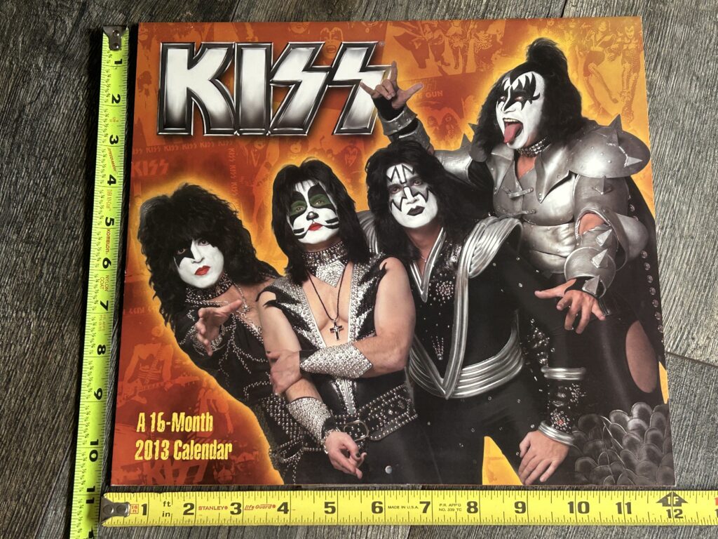 KISS Calendar 2013 Vintage Kiss Memorabilia Concert Tour & Group Pose UNMARKED