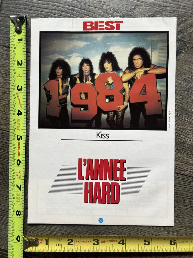 KISS Calendar 1984 Vintage Kiss Lick It Up Motley Crue Shout Rainbow Maiden