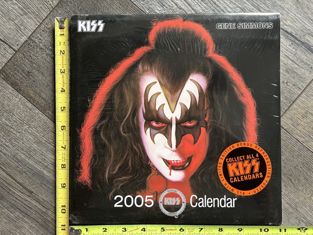 KISS Calendar 2005 GENE SIMMONS 1978 Solo Album w/ Insert Poster Vintage Kiss