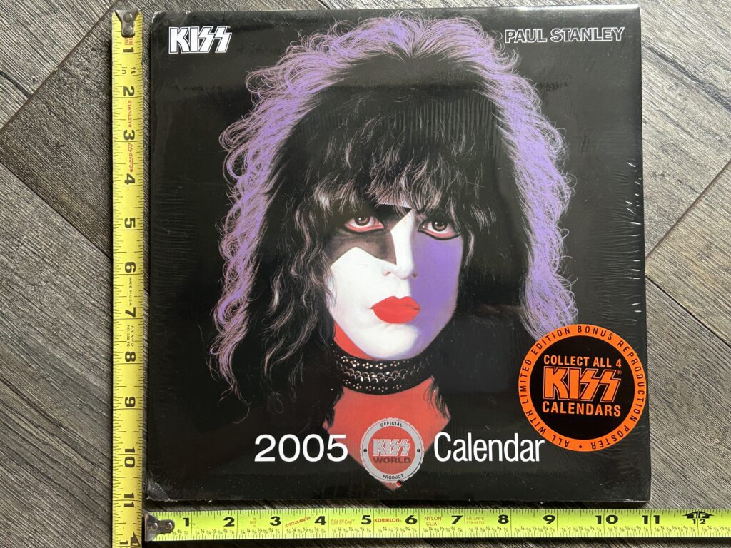 KISS Calendar 2005 PAUL STANLEY 1978 Solo Album w/ Insert Poster Vintage Kiss