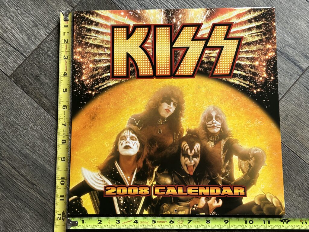 KISS Calendar 2008 Vintage Kiss Memorabilia 1975 to 2004 Concert Tour Aucoin