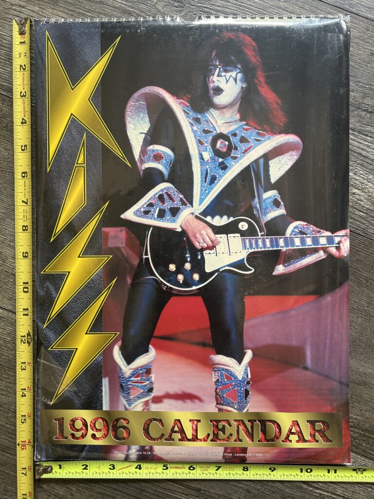 KISS Calendar 1996 Ace Frehley SEALED 12x16.5 Vintage Kiss Memorabilia Aucoin