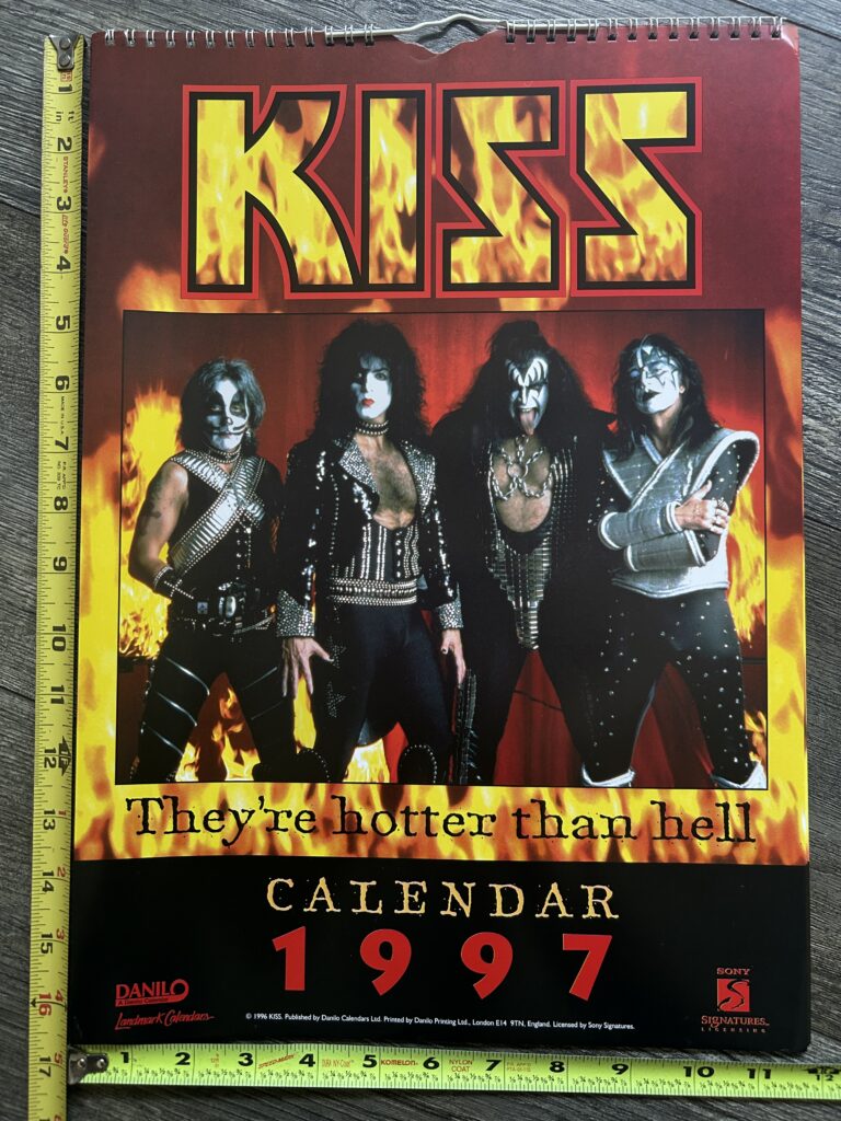 KISS Calendar 1997 Reunion Tour Germany UNUSED 12x16.5 Vintage Kiss Memorabilia