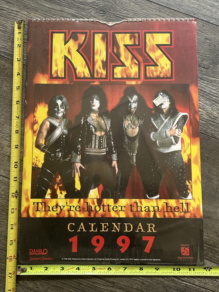 KISS Calendar 1997 Reunion Tour Germany SEALED 12x16.5 Vintage Kiss Memorabilia