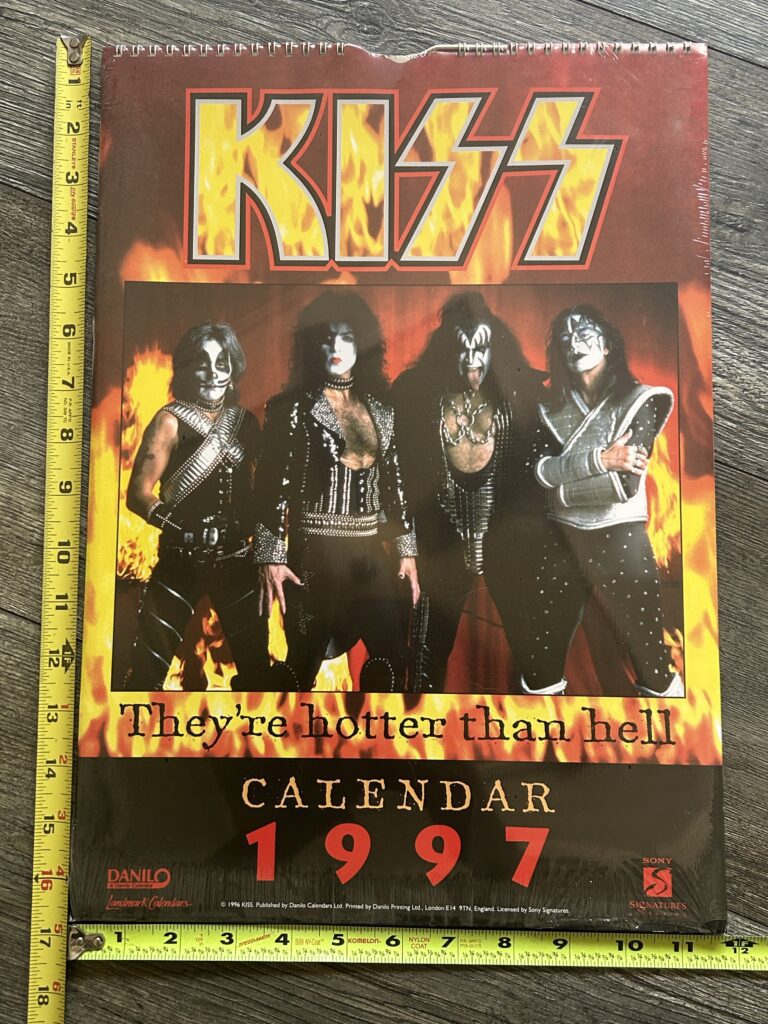 KISS Calendar 1997 Reunion Concert Tour SEALED 12x16.5 Vintage Kiss Memorabilia