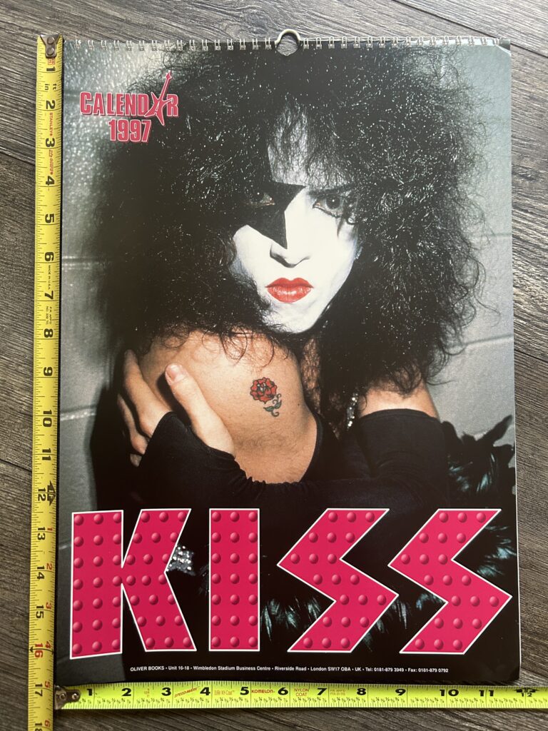 KISS Calendar 1997 UNUSED 12x16.5 Vintage Kiss Memorabilia Aucoin 1974-1980