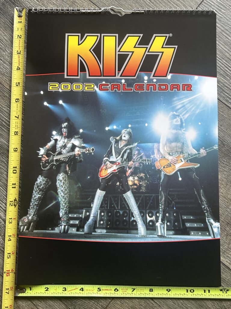 KISS Calendar 2002 Farewell Concert Tour UNUSED 12x16.5 Vintage Kiss Memorabilia