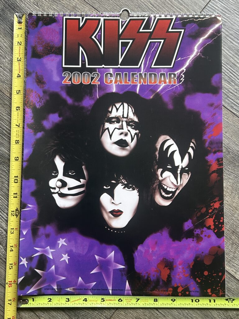 KISS Calendar 2002 You Wanted The Best UNUSED 12x16.5 Vintage Kiss Memorabilia