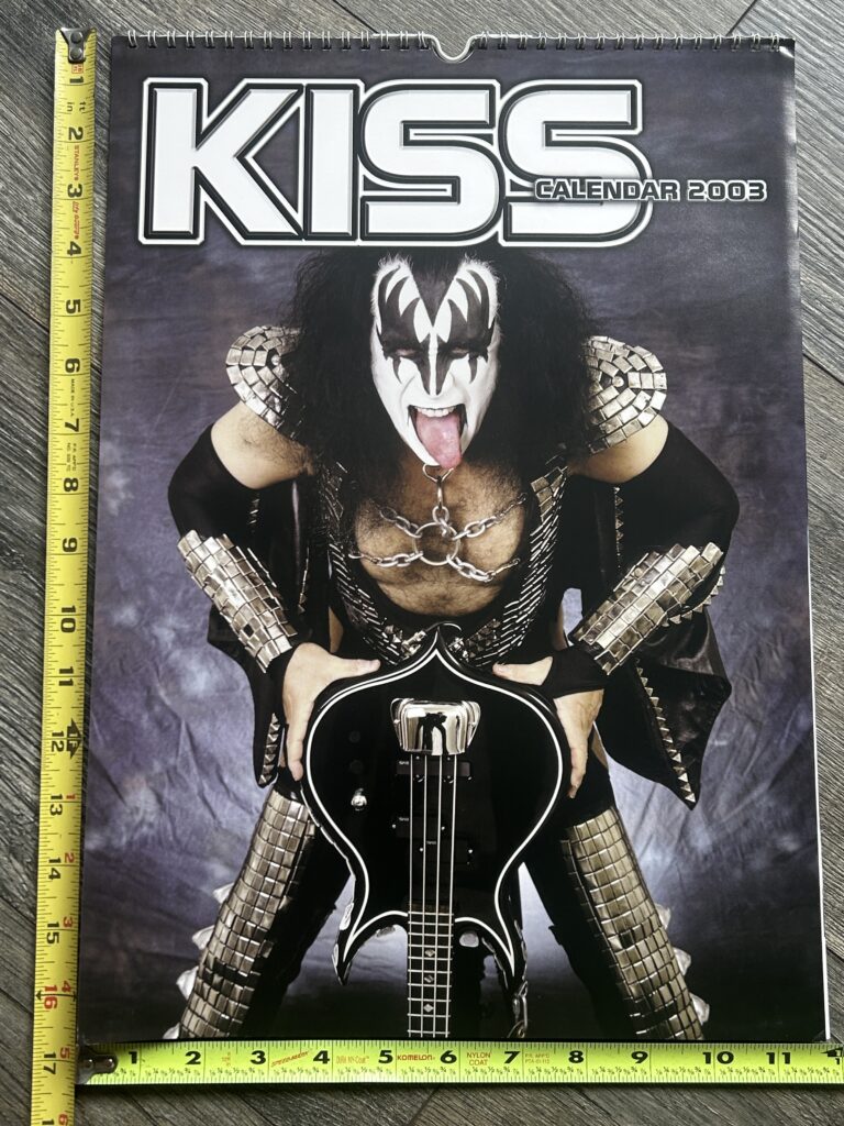 KISS Calendar 2003 Gene Simmons Punisher UNUSED 12x16.5 Vintage Kiss Memorabilia