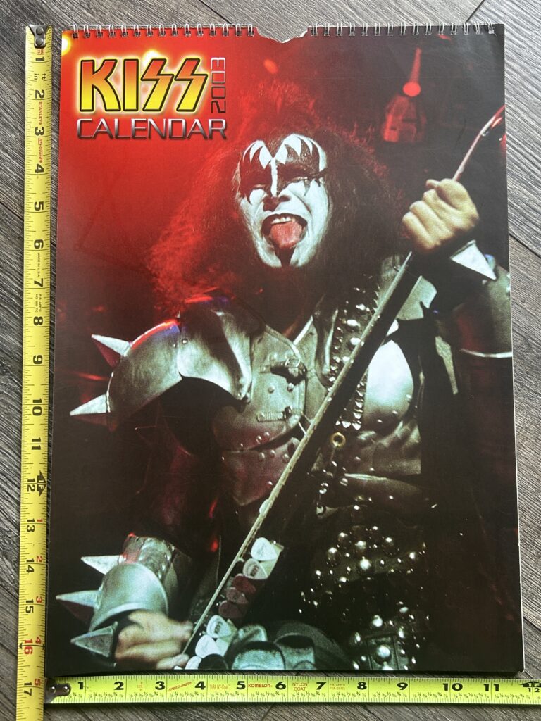 KISS Calendar 2003 Gene Simmons Concert UNUSED 12x16.5 Vintage Kiss Memorabilia