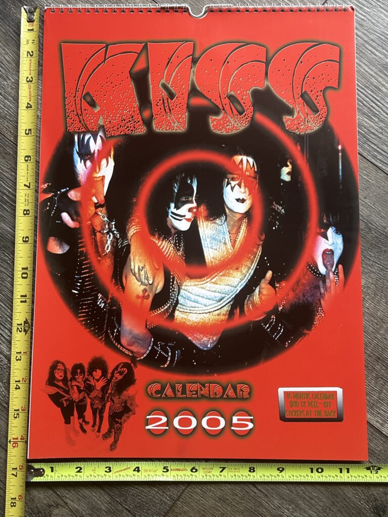 KISS Calendar 2005 w/ 12pc Sticker Set UNUSED 12x16.5 Vintage Kiss Memorabilia