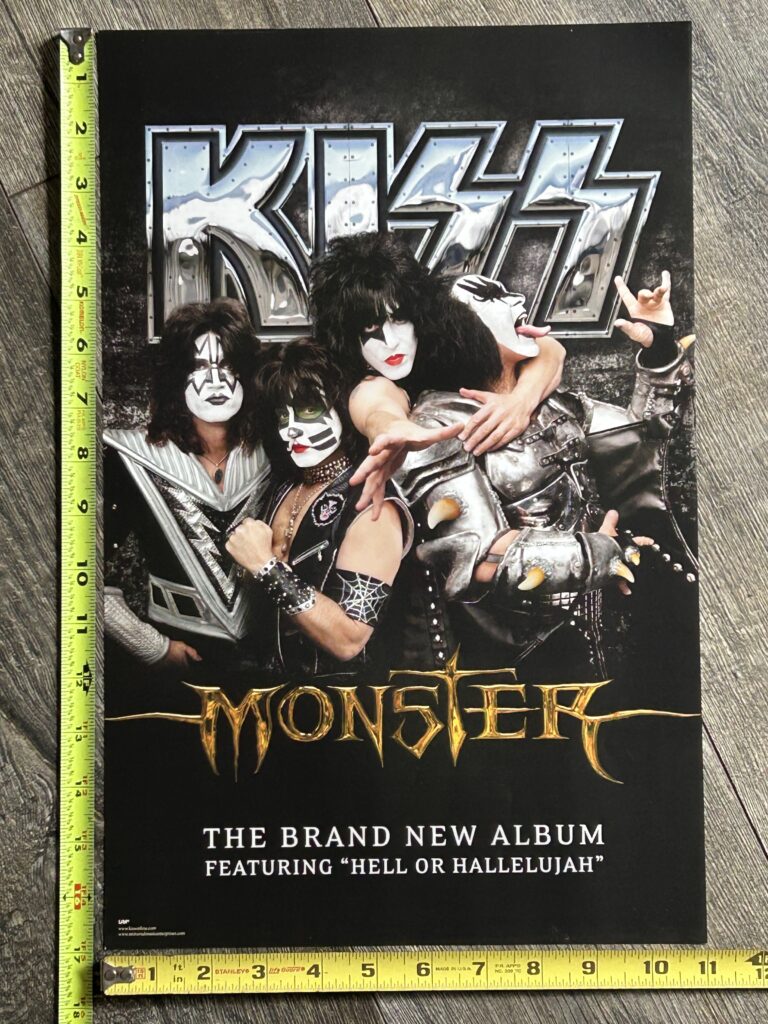 KISS Poster Monster Promo Hell or Hallelujah Single Vintage Kiss Memorabilia