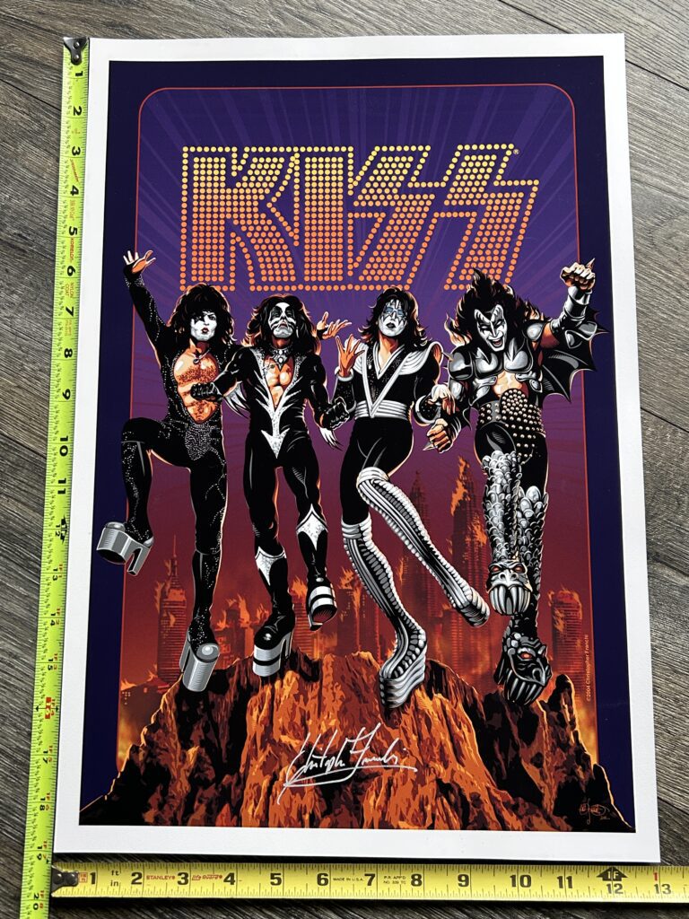 KISS Poster Destroyer Prototype Print CHRIS FRANCHI Artist Signed 2004 Vintage