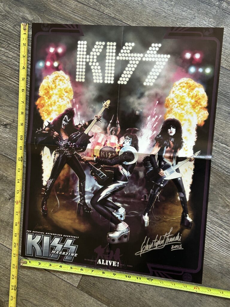 KISS Poster Centerfold Alive Artwork Chris Franchi Art Signed 2005 Vintage Kiss