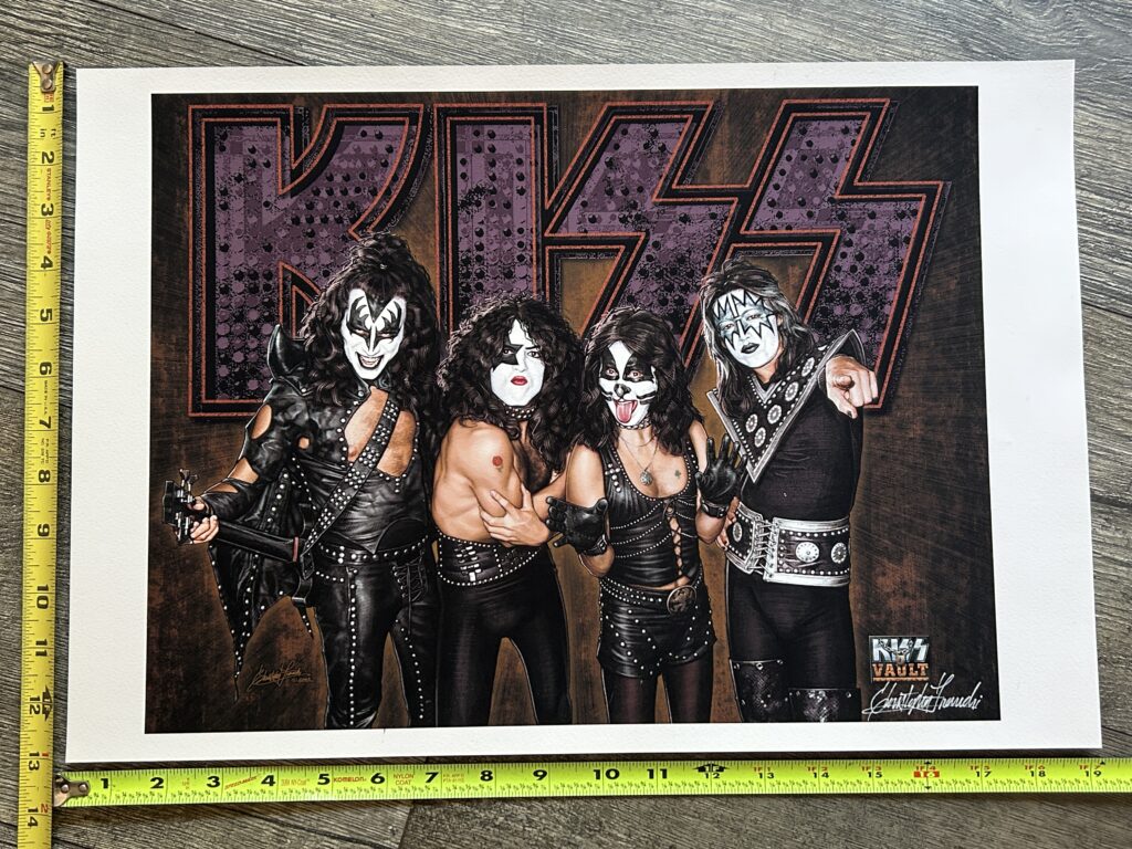 KISS Poster Prototype Print Kiss Vault Hotter Than Hell Art Signed Vintage Kiss