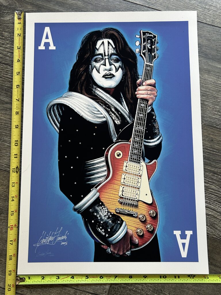 KISS Poster Prototype Print Ace Frehley Chris Franchi Signed 2005 Vintage Kiss