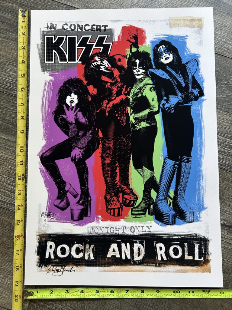 KISS Poster Prototype Print In Concert Tonight Franchi Art Signed Vintage Kiss
